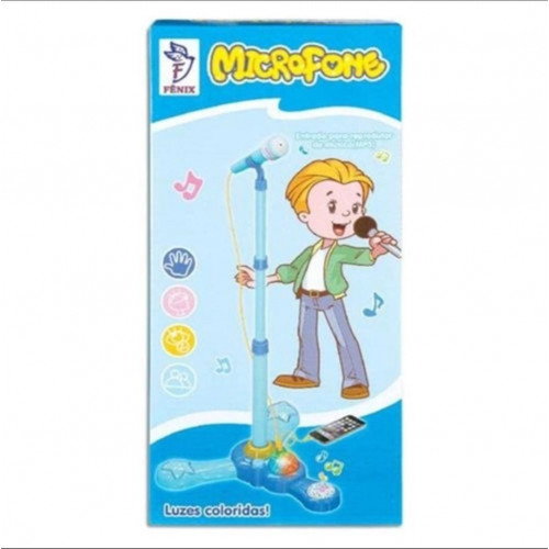 MICROFONE COM SOM E PEDESTAL 